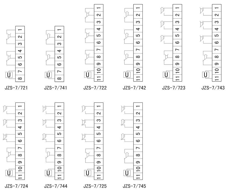 JZS-7/745內(nèi)部接線圖