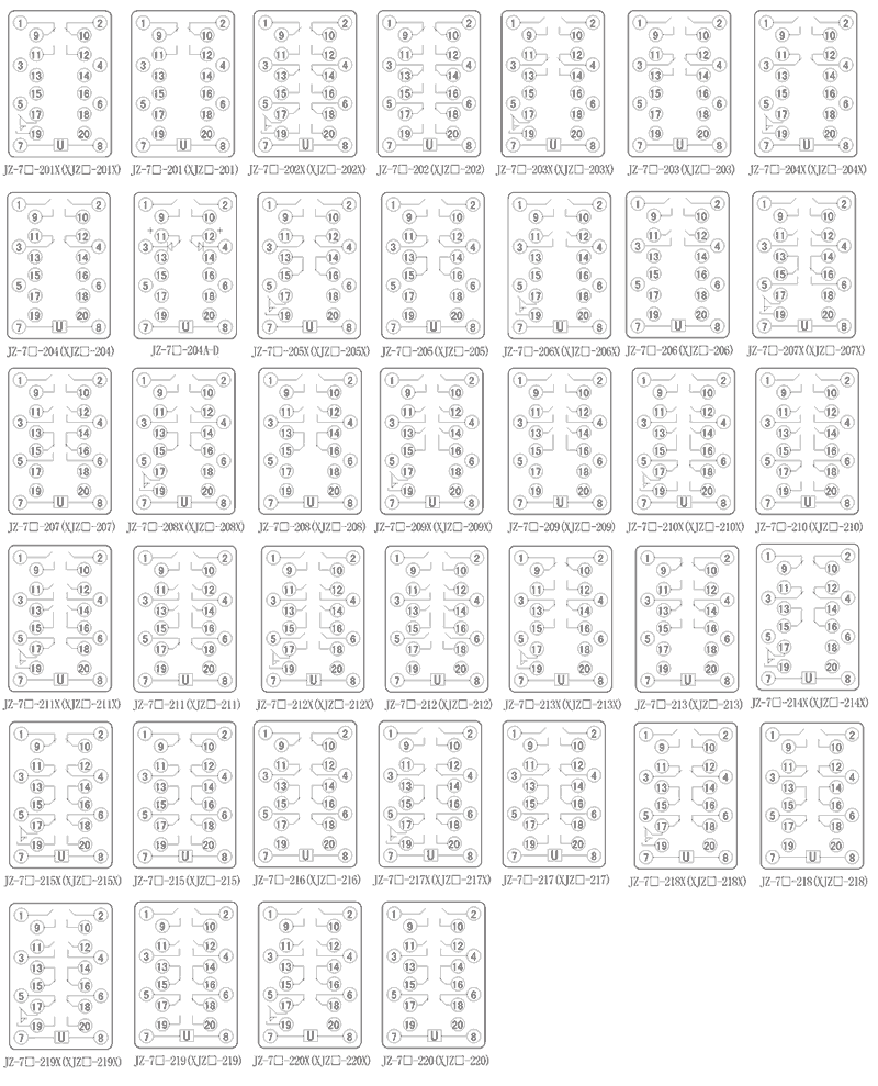 JZ-7Y-201內(nèi)部接線圖