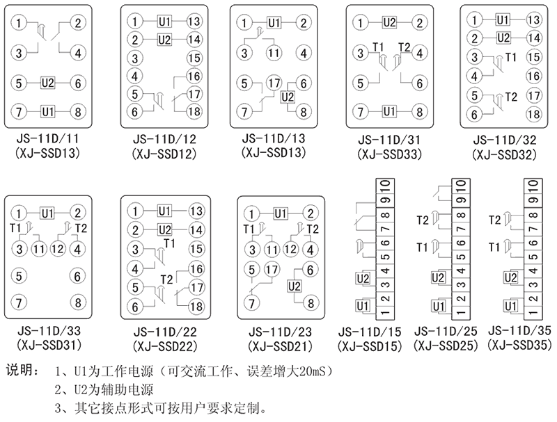 JS-11D/25內(nèi)部接線圖