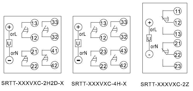 SRTT-220VAC-4H-B內(nèi)部接線(xiàn)圖