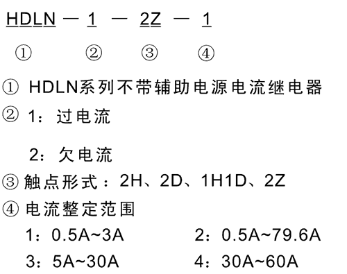 HDLN-2-2D-1型號(hào)及其含義