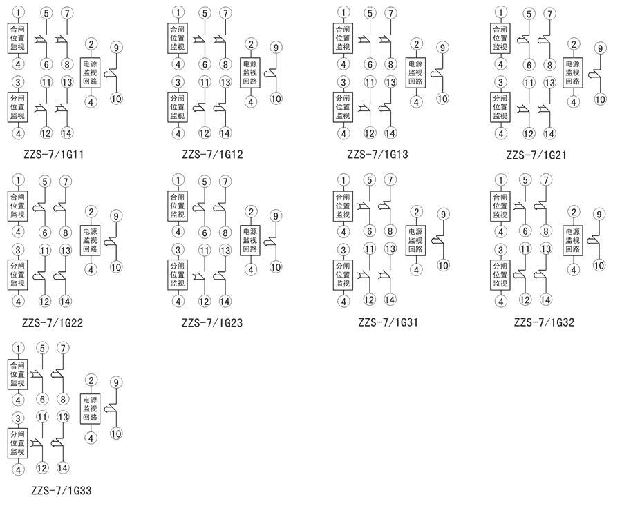 ZZS-7/1G32內(nèi)部接線圖