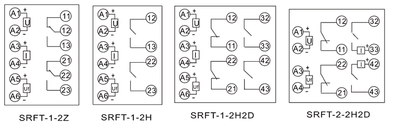 SRFT-2-2H2D內(nèi)部接線圖