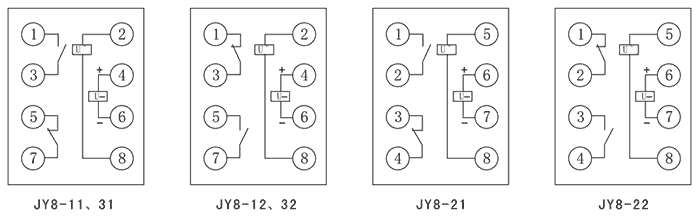 JY8-31C內(nèi)部接線圖