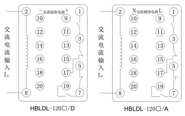 HBLDL-1201/A內(nèi)部接線圖