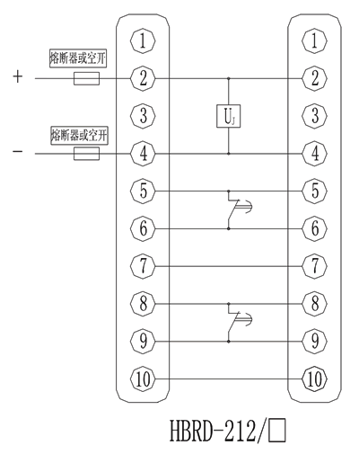 HBRD-212/4內(nèi)部接線(xiàn)圖